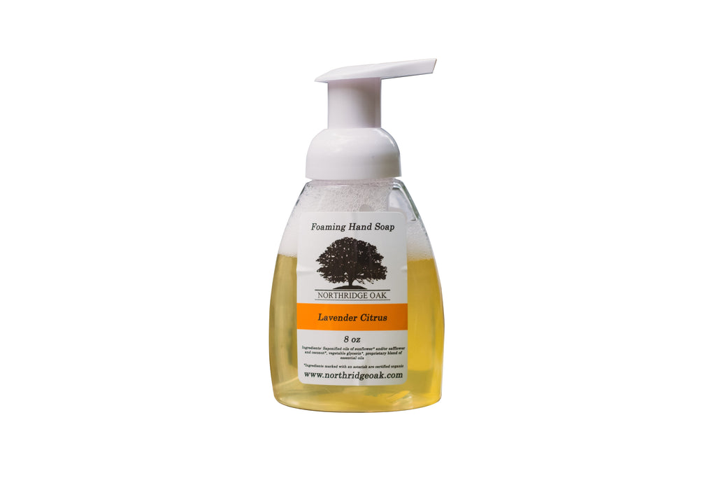 Organic Foaming Hand Soap Lavender Citrus 8oz Northridge Oak 1098