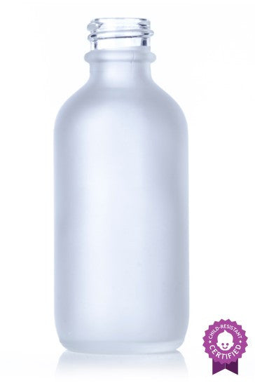 2 oz Clear Glass Boston Round Bottle 20-400 Neck Finish